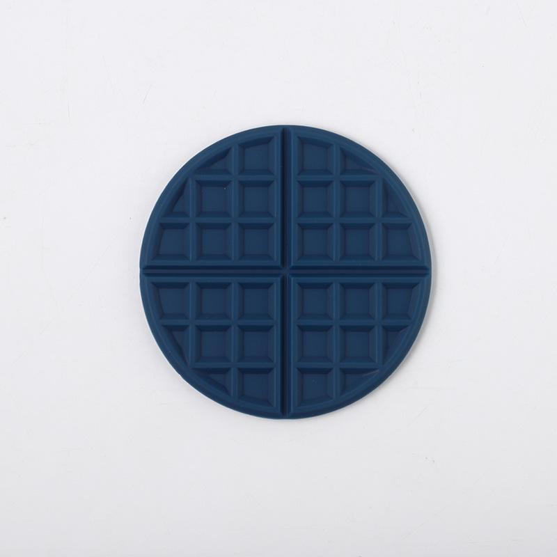 

Круглая вафельная силиконовая подставка под стакан, противоскользящая и термостойкая, многоразовая подставка под чашку, кухонная посуда, набор столовых приборов, аксессуары