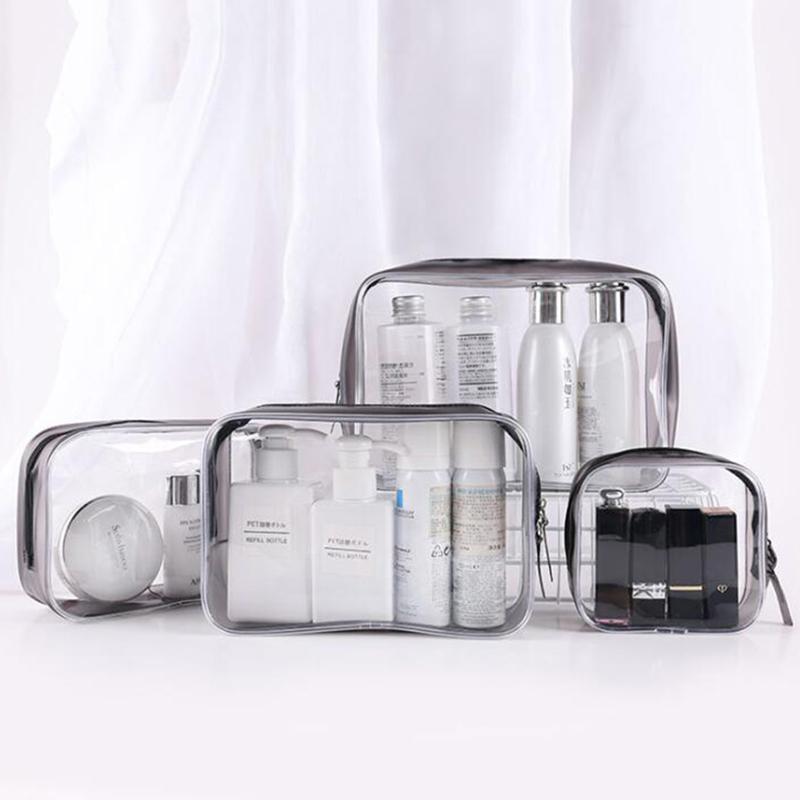 Waterproof Transparent Cosmetic Bags Storage Pouch Makeup Case Toiletry Bag
