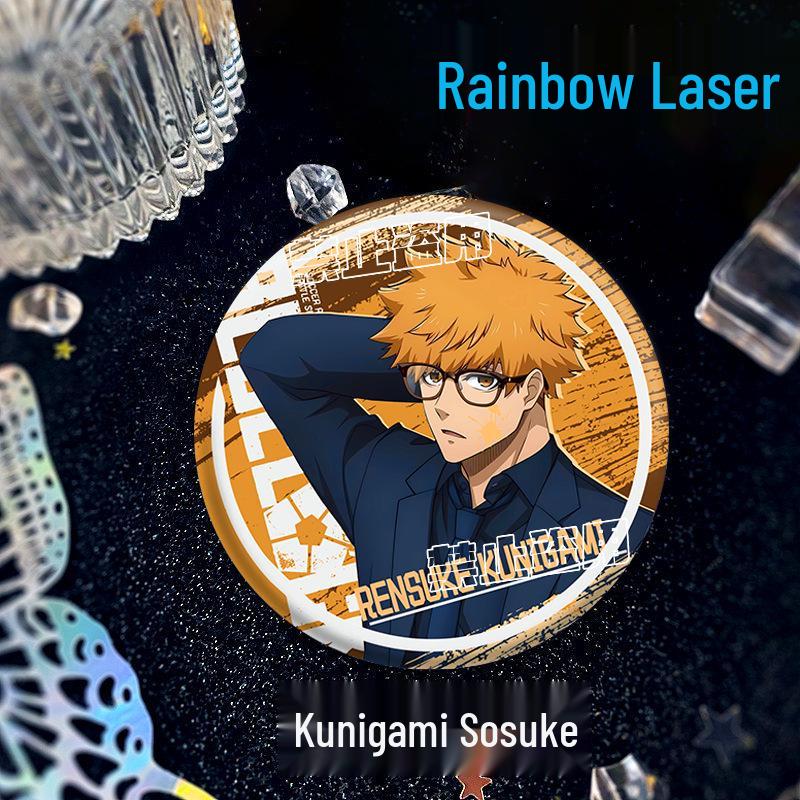 

Лазерный значок Blue Lock: Мерч с персонажами Бачира, Исаги, Чигири, Наги 58mm Laser Badge (Graffiti Theme)