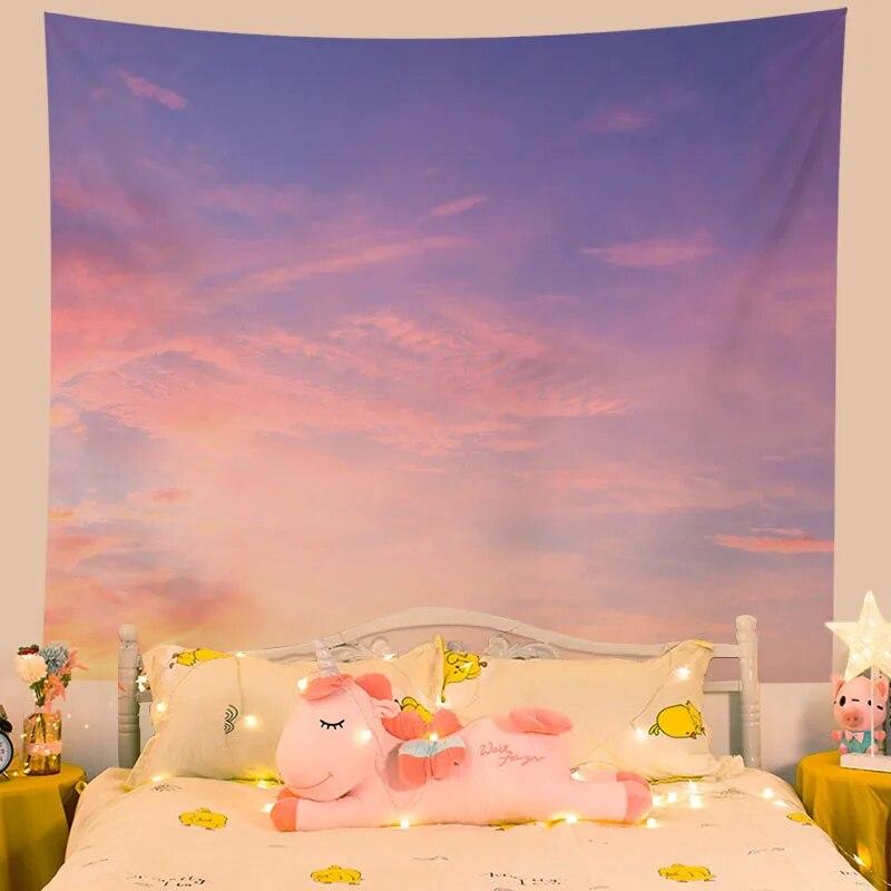 

Гобелен эстетическое украшение стены красочное облако дома гостиная висит фоновая ткань 100x75cm