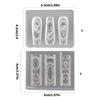 Nail Art Silicone Stamp Mold for Party and Salon Rose Window Shaped Manicure Mould Embossed Nail Stencils for Women
