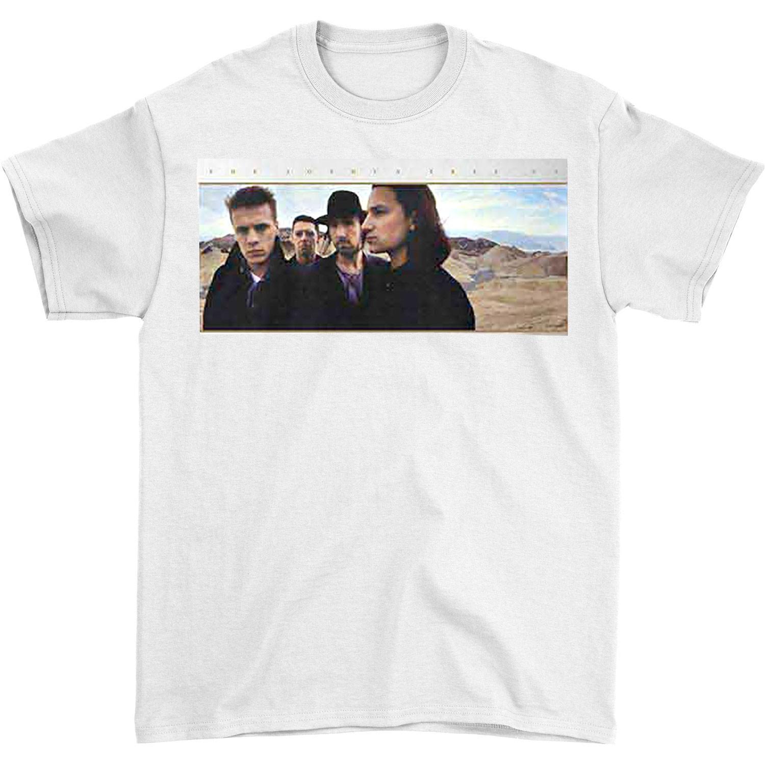 Men s U2 Joshua Tree Photo T-shirt Small White 2XL