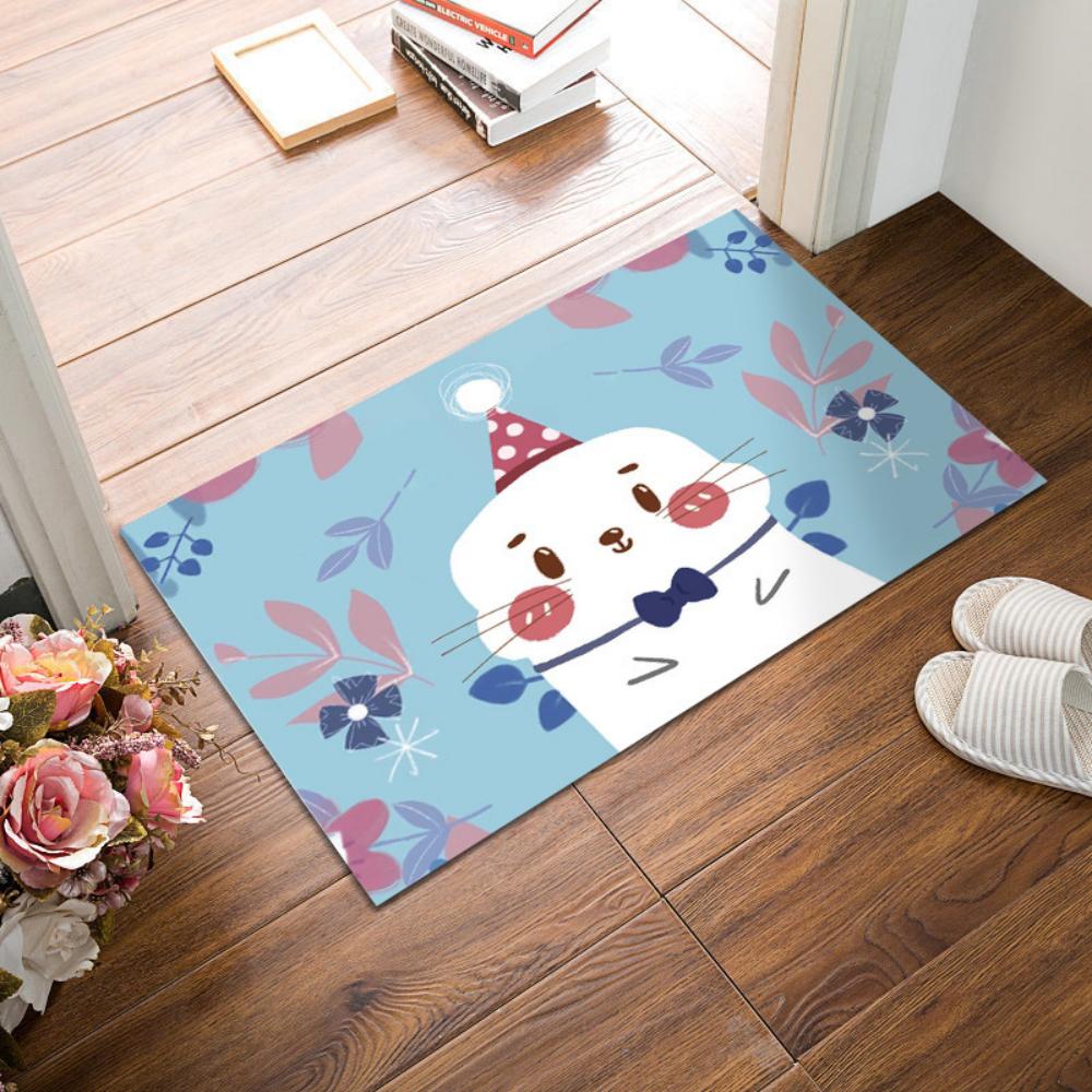 Cute Cartoon Lion Animal Welcome Rug Doormat Print Floor Mat Living Room Bedroom Hallway Entry Foot Mat Fun Decor Kid Room