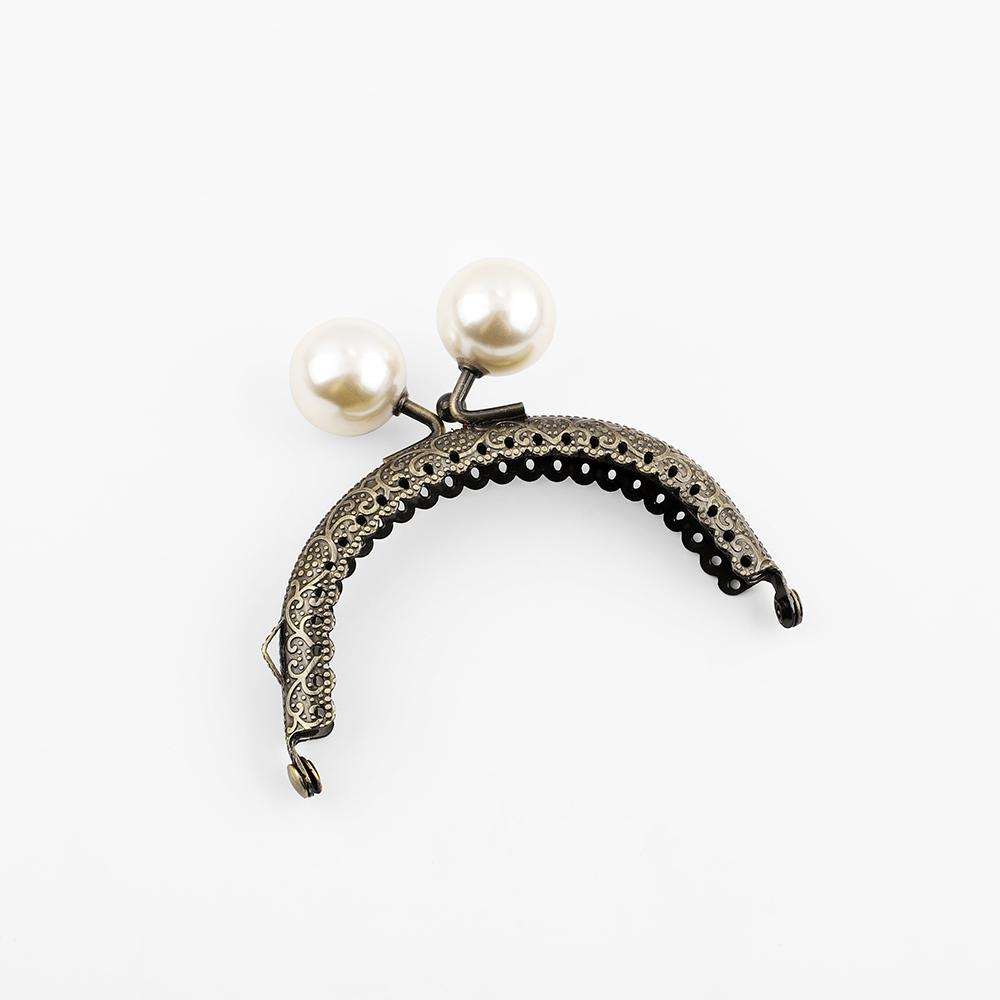

8.5CM~20.5cm Purse Frames Metal Kiss Clasp Handle Bag Bronze Metal Kiss Clasp Lock Frame Pearl Head Knurling Semicircle KZ151324