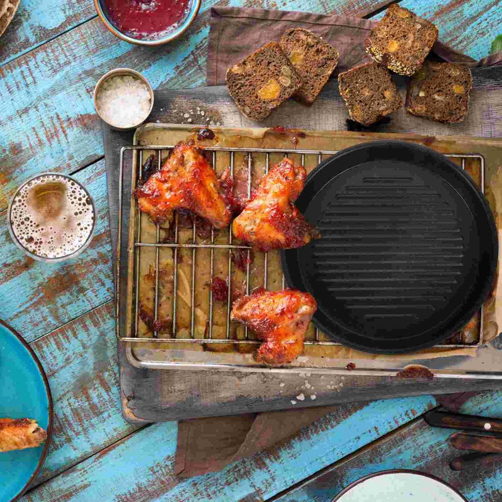 Non stick Grill Pan Steak Plate Outdoor Non Stick Grill Pan Barbecue Outdoor Barbecue Pan Aluminum Kitchen Supply BBQ Fish