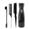 6pcs/Set Comb Brush Set Hairdressing Spray Bottle Hair Braiding Loop Pointed Rat Tail Comb Edge Fixed Mouse Control Brush