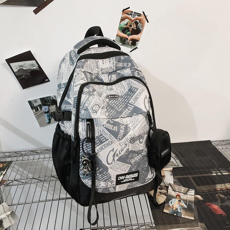 Japanese Style Large Capacity Men's Casual Sports Backpack - Suitable for College, Travel, or School Use