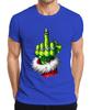 Grinch Middle Finger Christmas Cheeky Gift Glitter Unisexs Tshirt