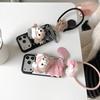 Denim Plush Shirley Rose Head for iPhone17Promax Mobile Phone Case iPhone16 Short Rope 15/14/13