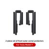 YZ For Tesla Model Y Car Front Seat Track Protection Cover Rear Door Sill Anti Kick Plate Interior Decoration Refit Accessories
