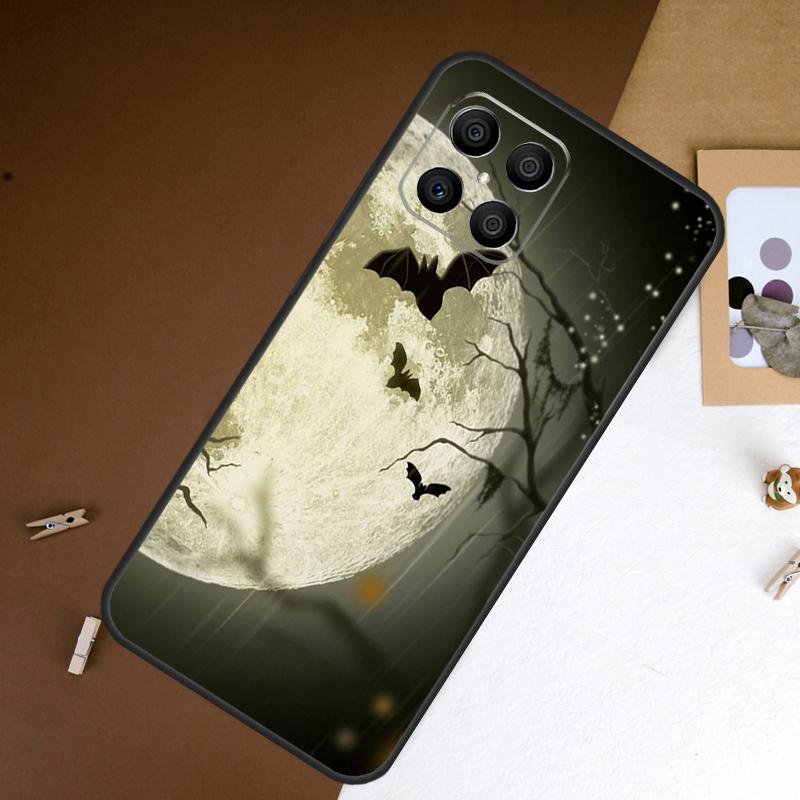 Gothic Horror Bats Full Moon Case For Honor X9a X8a X6a X7a X9b X7 X8 X9 8X Cover For Honor Magic 5 6 Pro 50 70 90 Lite