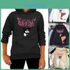 Stijlvolle Kawaii Kuromi Hoodie met Grunge Gotisch Ontwerp En Cartoonprint
