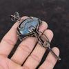 Ruby In Blue Kyanite Pendant Copper Wire Wrapped Pendant Genuine Gemstone Pendant Handmade Wire Wrap Jewelry Gift For Friend Copper Jewelry