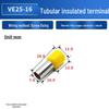 Brass VE Series Cold Crimp Pin Terminal