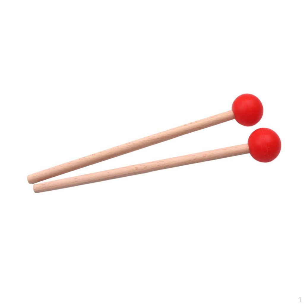 2 Pieces Wood Mallets Drum Mallet Stick Gong Accessories Snare Percussion Sticks Marimba