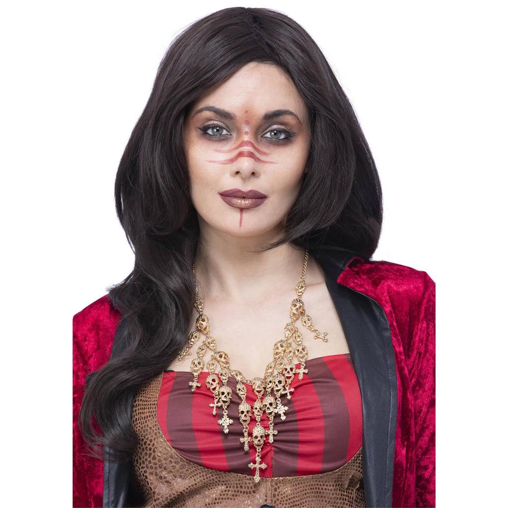 Smiffys Deluxe Metal Voodoo Skull Costume Necklace