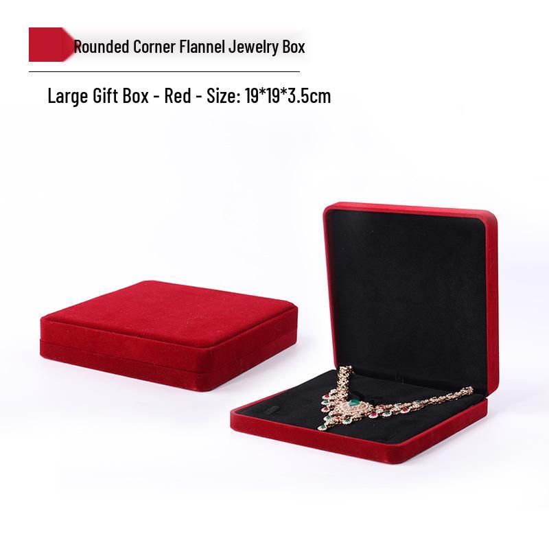 Pink Velvet Jewelry Box with Rounded Corners for Earrings, Bracelets, Rings, and Gifts