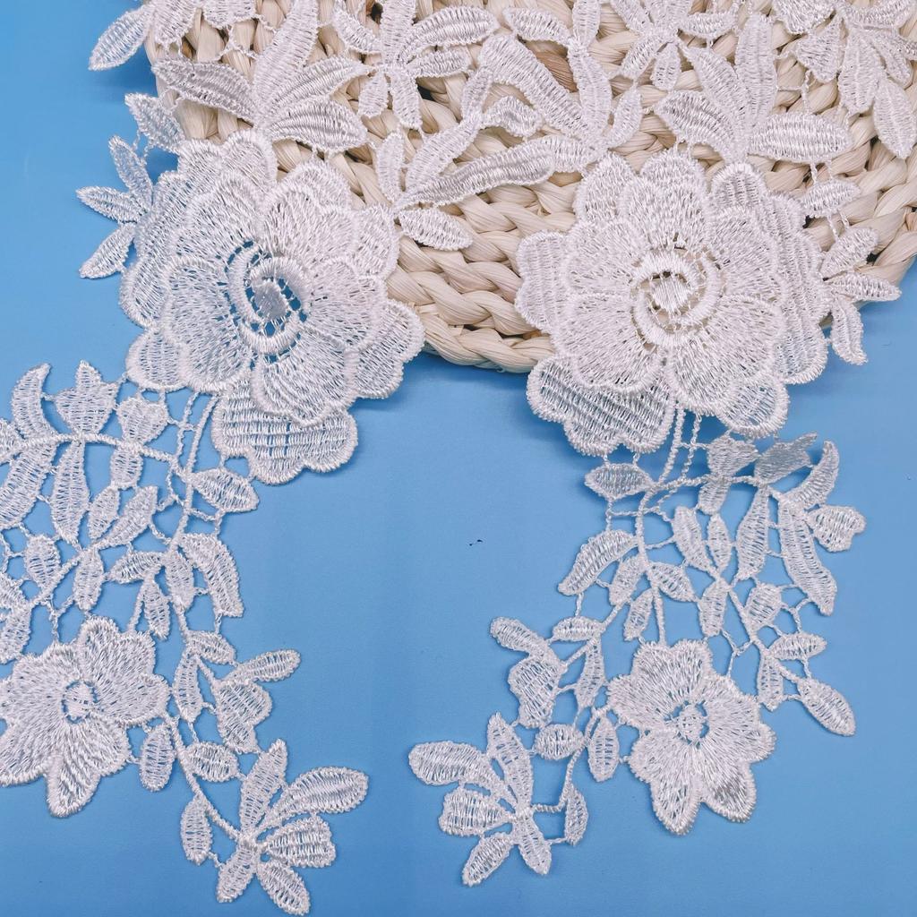 Water Soluble Lace To Flower Cloth Sticker Clothing Lace Decoration Wedding Dress Wedding Shoes Hollow Embroidery Applique Lace Flower