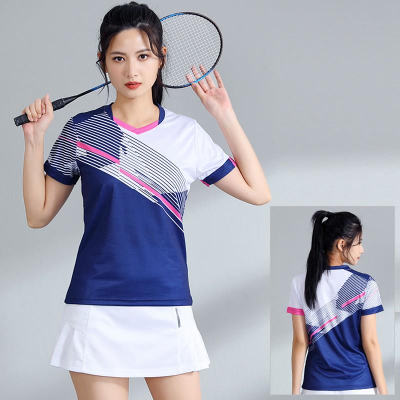 Quick Dry Breathable Badminton Set Men Women Short Sleeve Sportswear Training Competition Outfit Fall