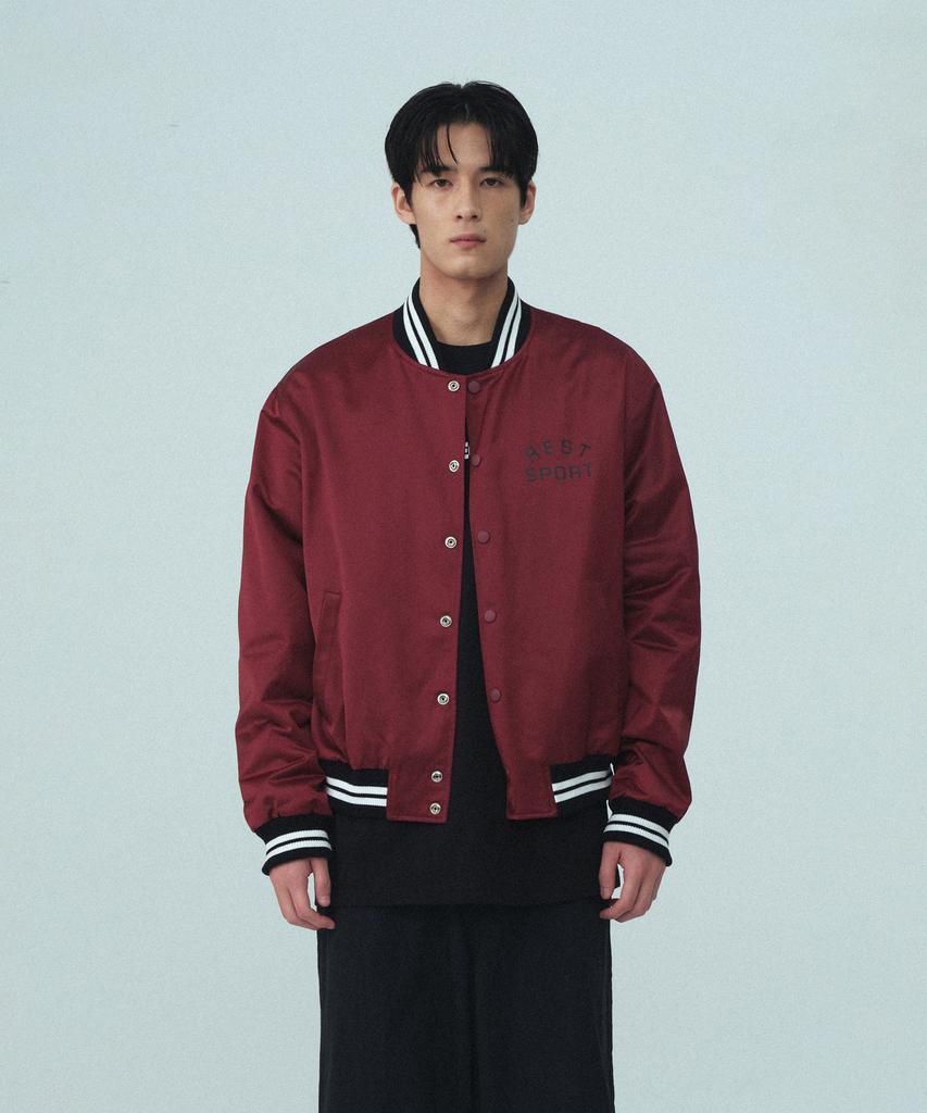 Rest&Recreation Rs Nylon Bomber Jacket - Burgundy