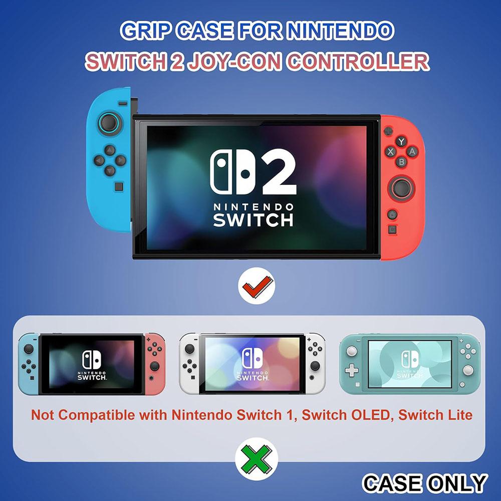 For Switch 2 Joycon Controller Handgrip Soft Silicone Case Full Protective Skin Cover Compatible Nintendo Switch 2 Joy Con