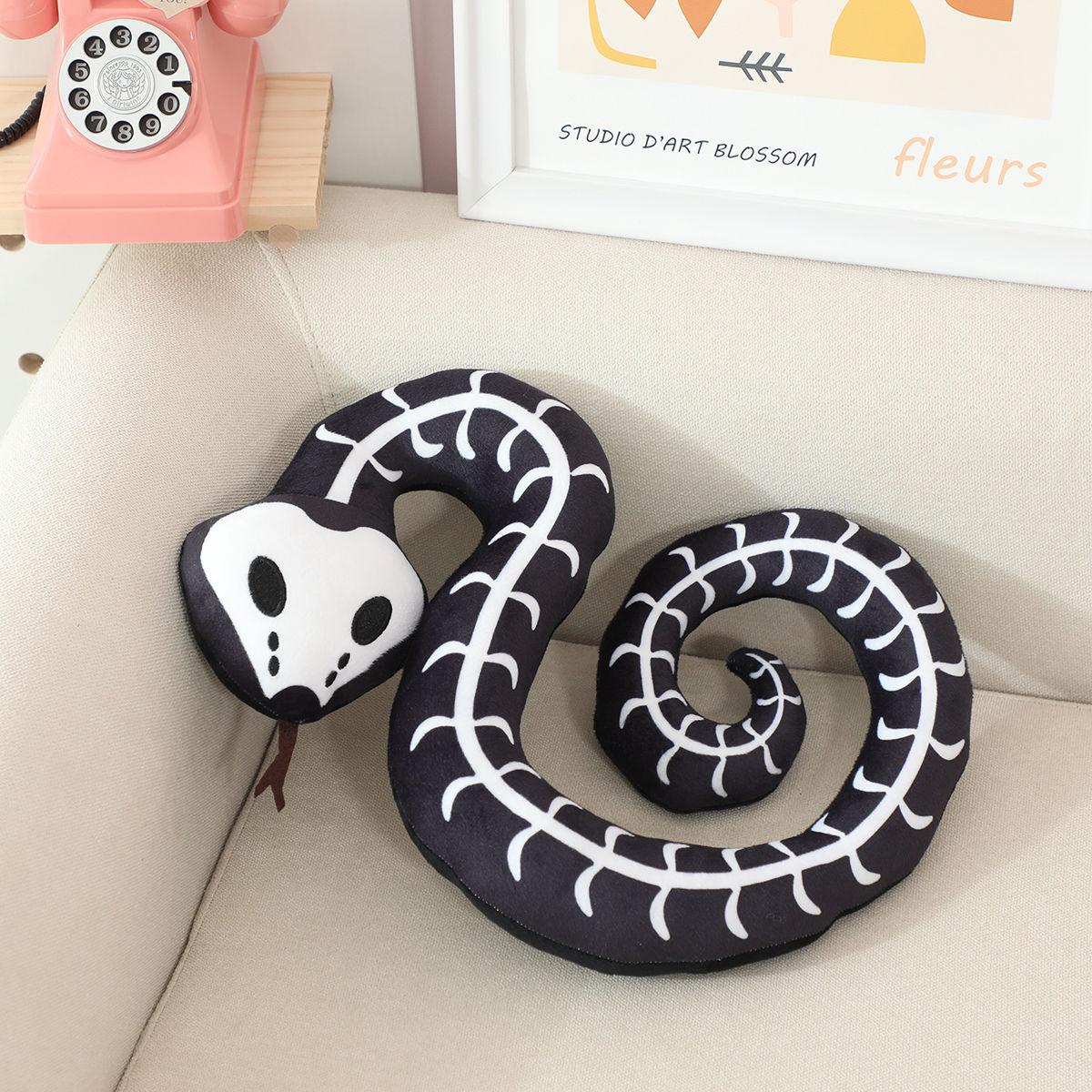 

Plush Toys Snake Cartoon Animals Fill Doll Tattoo Simulation Gift Childrens Day 60cm/23.62in чорний білий колір
