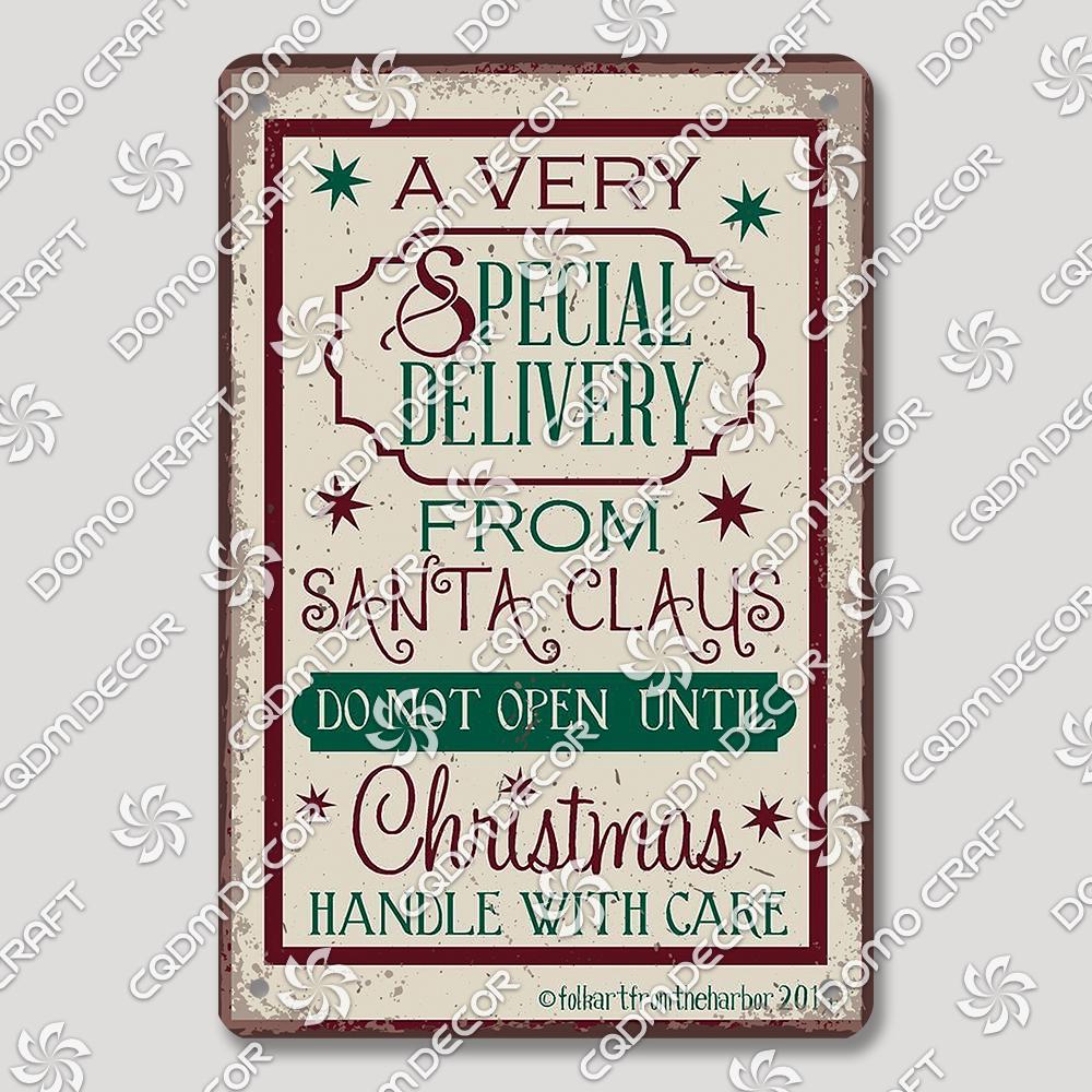 Merry Christmas Hot Cocoa Chocolate Poster Tin Signs Retro Elk Santa Claus Cookies Metal Plate Cafe Kitchen Home Decor Gift