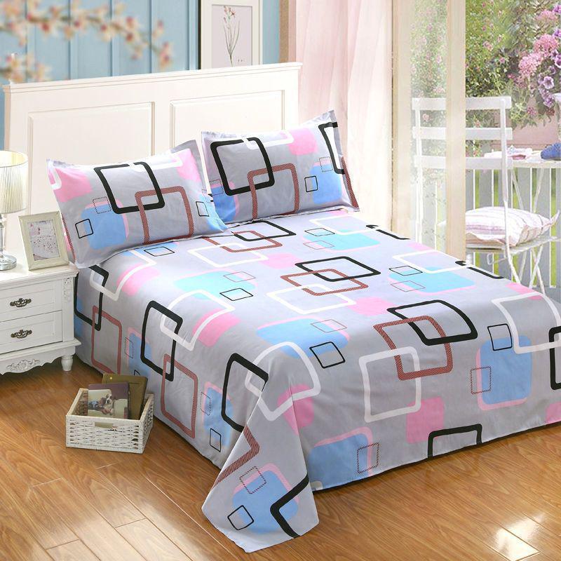 Flannel Cartoon Bed Sheet for Student Dormitory - Single/Double Bed, Free Shipping