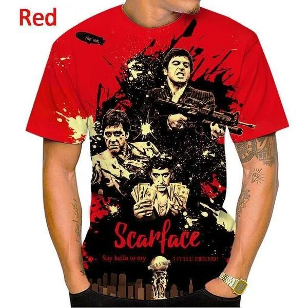 Scarface Movie 3D Print Oversized T-Shirt Harajuku Y2K Street Tops Men Women