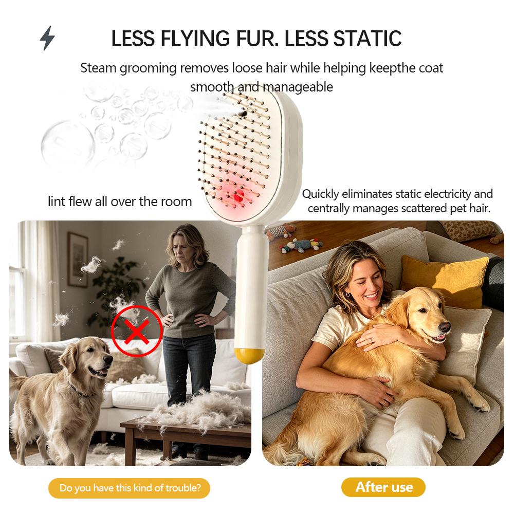 Electric Spray 3 In 1 Dog Cat Comb Brush for Massage ,pet Grooming and Massage Brush Device Tangled and Loose Hair