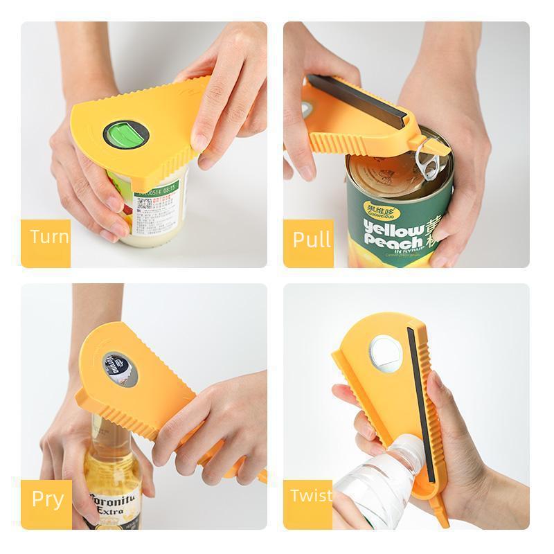 Multi-use Cap and Bottle Opener: Effortless Beer and Can Opening Tool for Household Use