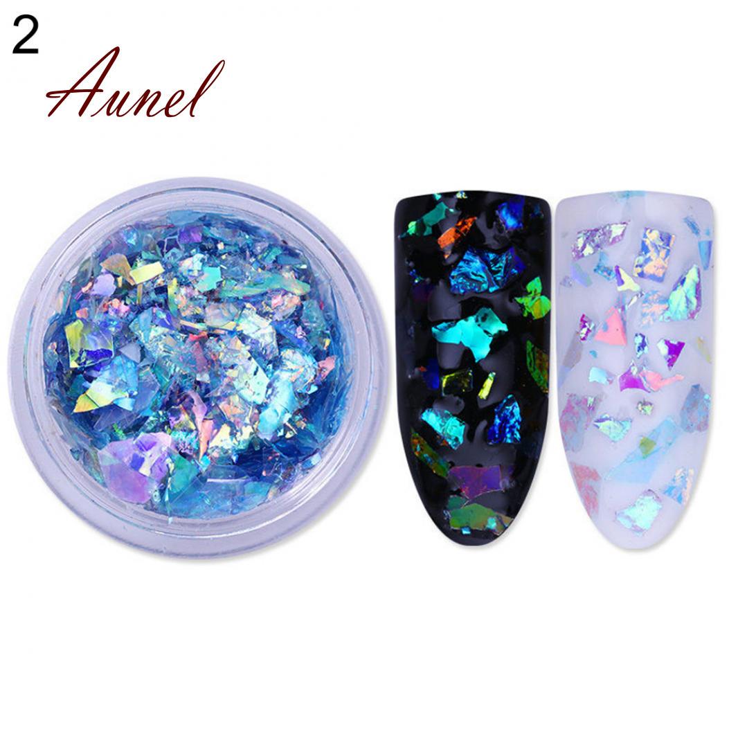 

Модные ногти с блестками, флуоресцентное стекло, бумажная пыль, порошок для дизайна ногтей, DIY Декор