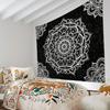 VIKAMA Mandala Wind Tapestry Black And White Moon Room Wall Decoration Bohemian Aesthetic Room Home Decoration