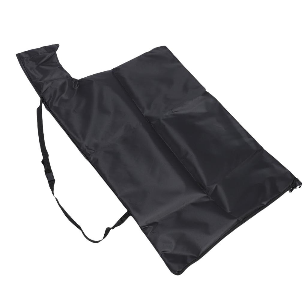 Laubbläser-Saugsack Ersatz mit Kabelbinder Oxford-Gewebe Tragbarer Griff Laubbläser Reißverschluss Entleerbeutel Schwarz