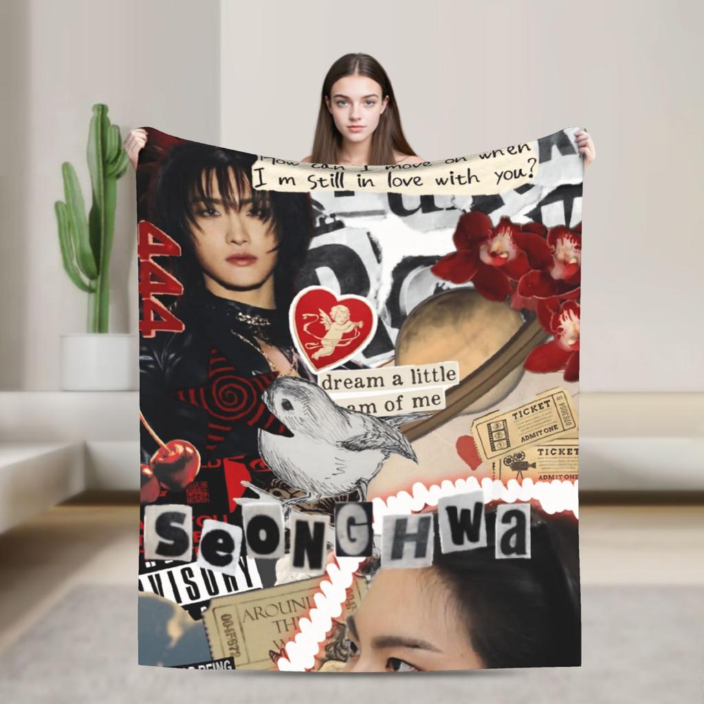 Weiche Decken Dekorative Mingi Ateez Coole Überwurfdecke Flanell Bettdecke Für Sofa Bett Decke Mit Aufdruck Sofa Bettbezug