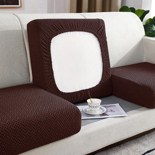 Thick Jacquard Sofa Seat Cushion Cover Funiture Protector Couch Covers For Sofas Anti-Dust Removable Seat Slipcover Kids Pets