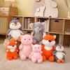 Cute Lazy Elephant Doll Plush Toy Sleepy Fox Penguin Piggy Doll Children Girls Gift Doll
