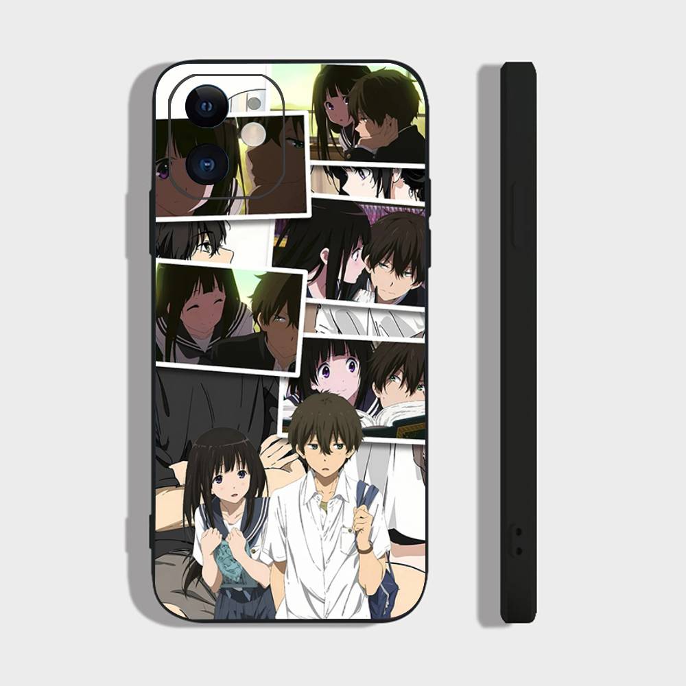 H-Hyouka Anime Handyhülle Für IPhone 17 Air 16 15 14 13 Pro Max 11 12 Schwarze Silikonhülle