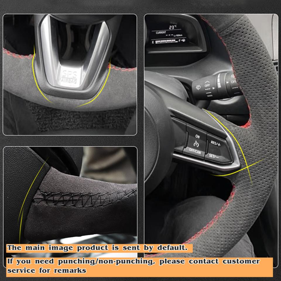 Custom Steering Wheel Braid Cover Suede 100% Fit For Volkswagen Golf 5 Mk5 GTI VW Golf 5 R32 Passat R GT 2005 Car Accessories