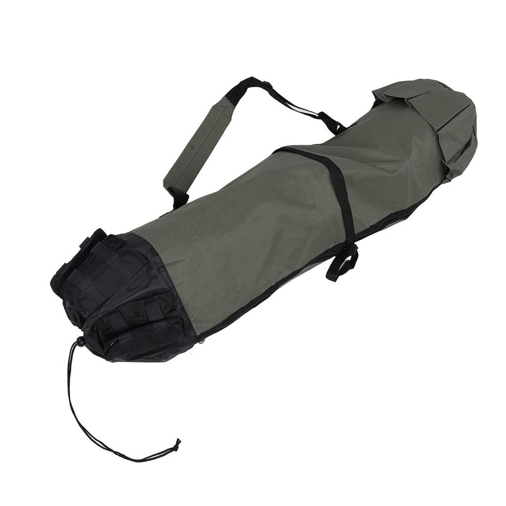 Sac pour Cannes à Pêche Forme Cylindrique Tissu Oxford 600D Résistant à l'Eau Antichoc Portable Sac de Rangement pour Cannes à Pêche pour Ligne de Pêche Appâts Équipement de Pêche
