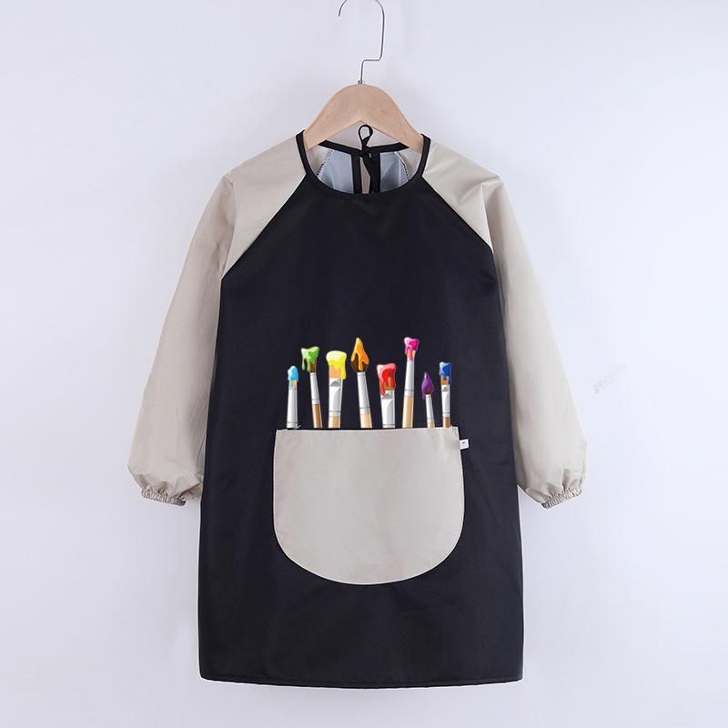 Kids' Waterproof Painting Smock with Long Sleeves and Custom Logo