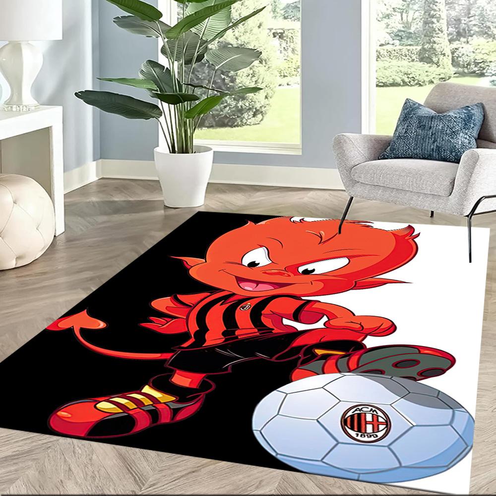 Tappeto Ac Milan Tappeto per Ufficio Adatto per Sala Giochi Studio Soggiorni Balcone Tappeto Antiscivolo Decora Uffici Migliore per Natale