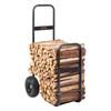 Firewood Log Cart, 113.4 kg Capacity, Outdoor and Indoor Wood Rack Storage Mover with PU Wheels & Waterproof Cloth, Heavy Duty Steel Dolly Hauler,