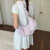 Small-scale Pleated Bow Handbag for Commuting, Single-shoulder Bag, Fashionable Polka Dot Crossbody Bag