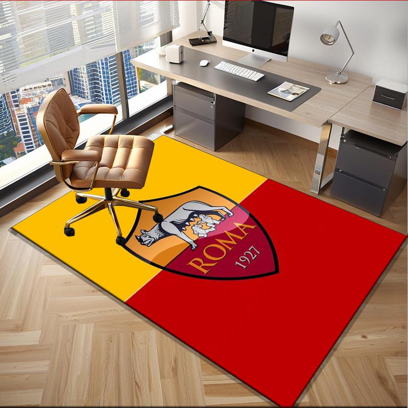 Fußballverein Emblem Büro Teppich Stuhlmatte, Spiel Teppich, Geeignet für Eingangsbereich, Schlafzimmer, Wohnzimmer, Schreibtisch, Weihnachtsgeschenk