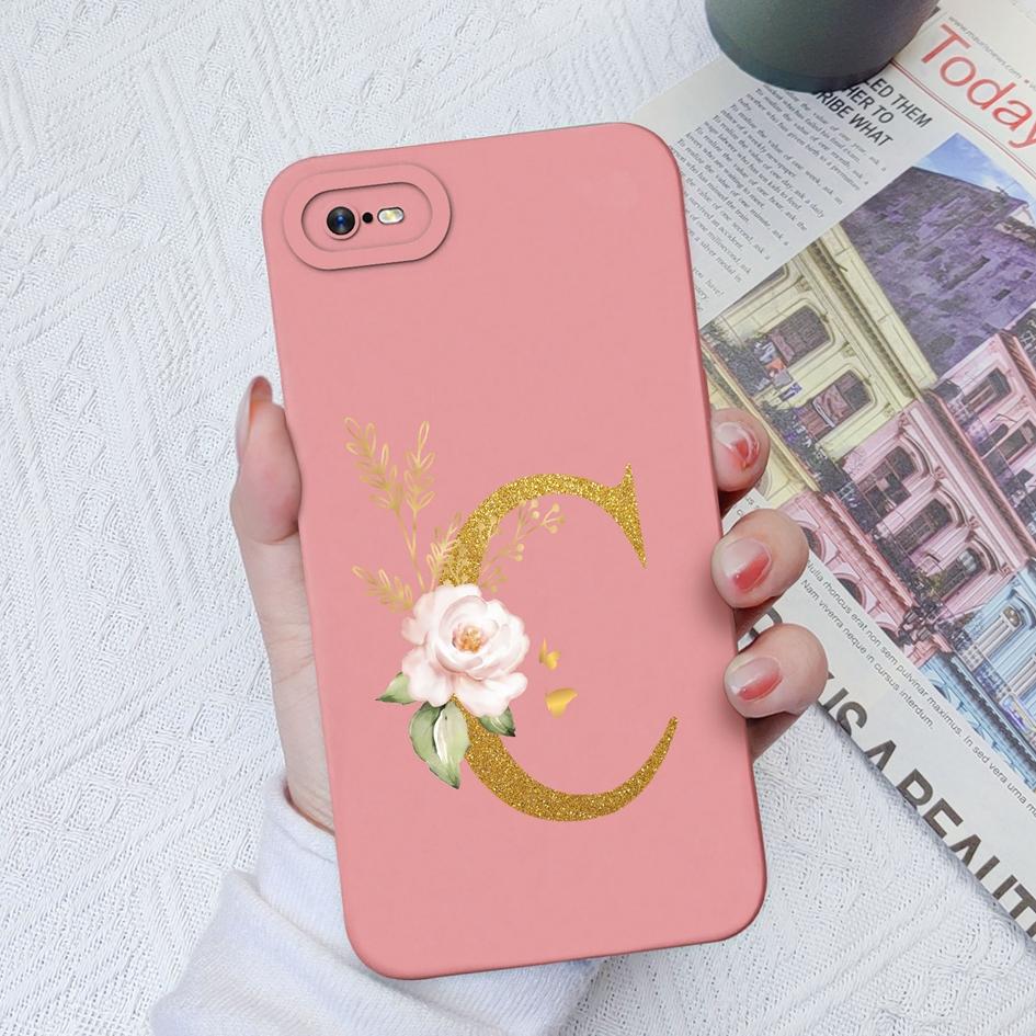 Für OPPO Realme C11 C12 C15 C33 C17 C35 C20 C30 Fall Luxus Schutzhülle Platz Flüssiges Silikon Weiche TPU Blume buchstaben Für Realme Funda Coque Stoßstange