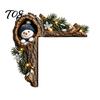 Whimsical Home Entryway Decor Chipmunk Tree Hollow Door Topper, Squirrel Owl Wooden Frame Sign, Decorative Hole Ornament Animals Corner Ornament,