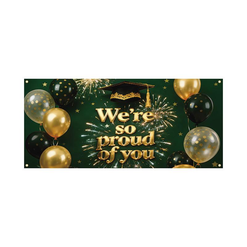 2026 Graduation Party Garage Banner: Yard Decoration Flag