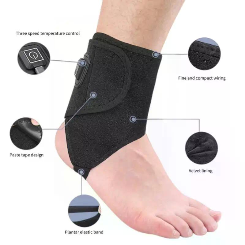 USB Powered Electric Foot Heated Wrap - 3 Temperature Control For Men And Women, Heated Protection Strap Foot Warmer