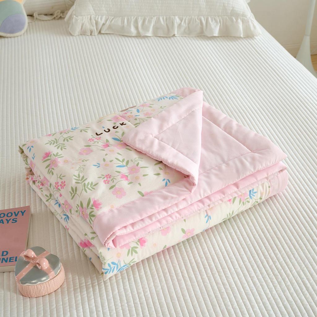 2026 Soft Washed Cotton Summer Quilt - Lightweight, Washable Air Conditioning Blanket